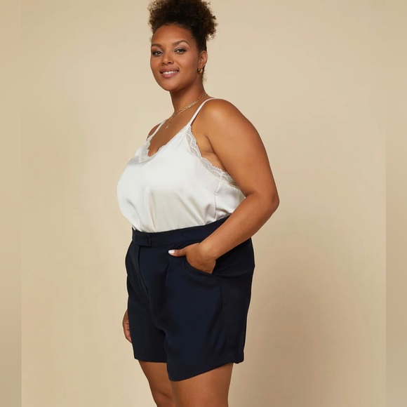 Plus Belted Shorts - Picture 2 of 7